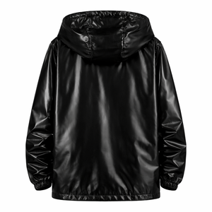 Chaquetas Brillantes para Hombre, Chaqueta Ligera Metálica de Manga Larga para Fiesta, Chaqueta con Capucha Brillante para Club Nocturno, Chaqueta con Capucha para Hombre - Product Image 2