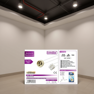 Portalampada in ceramica ExtraStar GU10 250V 2A Max 500W per apparecchi di illuminazione - Product Image 3