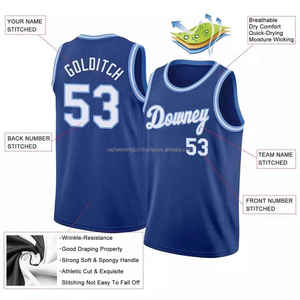 Maillot de basketball personnalisé en sublimation, respirant, à séchage rapide, anti-humidité, sans manches, avec options OEM - Product Image 5