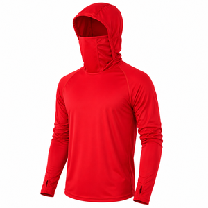 Sweat à capuche uni pour homme UPF 50, protection UV, manches longues, respirant, pour sports de plein air et pêche, personnalisable, 140g - Product Image 4