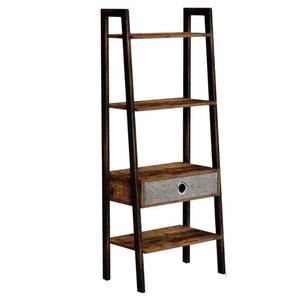 Estantería de diseño en madera con marco metálico y cajón, ideal para el hogar, sala de estar o villas, estantería de almacenamiento. - Product Image 5