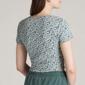 Top Corto Casual Básico sin Mangas para Mujer, Cuello Alto, Tejido de Algodón Acanalado, Venta al Por Mayor - Product Image 5