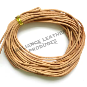 Cordón de cuero genuino redondo de 3mm de primera calidad Natural para pulseras de joyería DIY OEM ODM accesorios y componentes de joyería al por mayor - Product Image 5