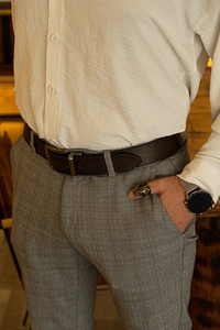 Ceintures de Luxe Personnalisées de Haute Qualité pour Hommes – Cuir Véritable Élégant, Logo Personnalisé, Style Tendance, Boucle Ardillon de Bonne Qualité – Vente en Gros - Product Image 6