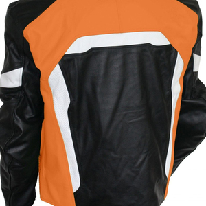 Blouson de moto en cuir pour homme, veste de motard haut de gamme, blouson de course personnalisé, vêtements de protection, vente en gros OEM - Product Image 5