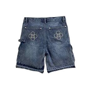 Shorts en jean pour homme, style Stitchmode, personnalisés, tendance, été, streetwear, décontracté, Y2k, vintage, coupe droite, taille haute, broderie rapide - Product Image 2