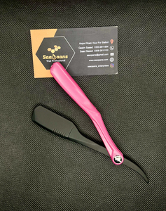 Afeitadora de Estilo Japonés para Hombre, de Una Sola Cuchilla, Personalizada, Profesional, de Acero Inoxidable, con Mango de Plástico Negro - Product Image 6