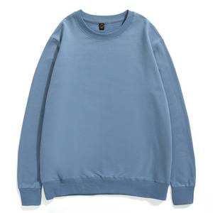 เสื้อสเวตเชิ้ตคอกลมโอเวอร์ไซส์แบบยูนิเซ็กซ์ สีเทาล้วน ผ้าฝ้ายถัก สวมใส่สบายๆ สำหรับฤดูใบไม้ร่วง ทรงปกติ แขนยาว - Product Image 3