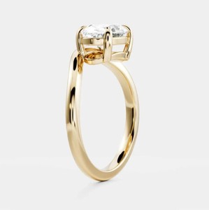 Moissanite Oval Cut <b>Solitaire</b> <b>Ring</b> 925 Sterling <b>Silver</b> Yellow Gold Plated Engagement Wedding Party Anniversary Gift Fine Jewelry - Product Image 2