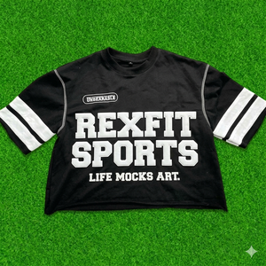 เสื้อยืดครอปสตรีทแวร์แบบใหม่ ดีไซน์เองได้ แฟชั่นลำลอง เสื้อคุณภาพสูง สั่งทำพิเศษ พิมพ์ลายบนผ้าฝ้าย สำหรับผู้ชาย - Product Image 6