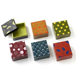 Wholesale Hot-sell Modern Japanese Square <b>Blue</b> White Mdf Piano Lacquer Magnetic Snap Jewelry Lunch <b>Box</b> for Home - Product Image 1