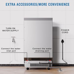 เครื่องทำน้ำแข็ง, เครื่องทำน้ำแข็งเชิงพาณิชย์, ผลิตน้ำแข็งได้ 100 ปอนด์/วัน, เครื่องทำน้ำแข็งสแตนเลสความจุ 48 ปอนด์, เหมาะสำหรับร้านอาหาร, บาร์ - Product Image 3