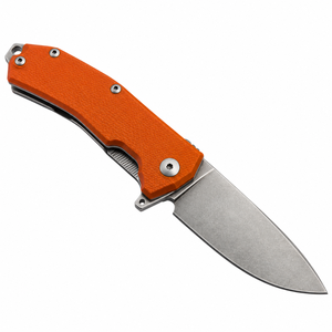 Cuchillos Plegables con Mango Naranja, Hoja de Punta Cuchilla Afilada, Empuñadura Texturizada, Apertura Manual con Flipper, para Camping, Senderismo y Uso Diario - Product Image 1