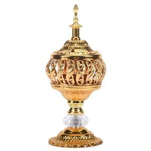 Brûleur d'encens en métal de qualité supérieure, porte-oud arabe, écologique et durable pour la maison, le bureau et les espaces religieux - Product Image 1