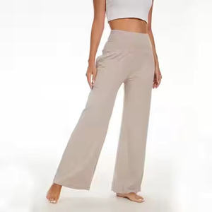Pantalon large taille basse en lin respirant pour femme, style européen, longueur cheville, décontracté, fermeture élastique, idéal plage, taille XL - Product Image 4