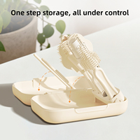 Ensemble de nettoyage de biberons Habebe avec logo personnalisé, brosses en silicone avec boîte de rangement et bouteille de distribution, kit de brosses à biberons en gros