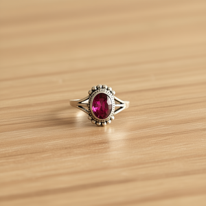 Dainty <b>Garnet</b> Fashion <b>Ring</b> 3.2 Grams Weight - Product Image 3