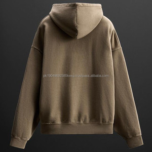 Fabricants de sweats à capuche personnalisés, sweats à capuche pour hommes en coton lourd, surdimensionnés, à épaules tombantes, tissage inversé, double couche - Product Image 4