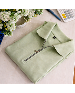 Polo Deportivo Casual para Hombre con Cierre de Cremallera, Manga Corta, Tejido Transpirable que Absorbe la Humedad, Suministro OEM - Product Image 6