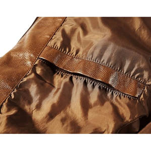 Chaqueta de Cuero Genuino para Hombre, Unisex, de Invierno, Diseño Personalizado, Resistente al Viento, Impermeable, Ecológica y Transpirable - Product Image 3