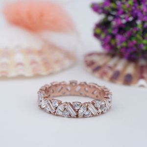 Real 925 <b>Silver</b> Moissanite 14K Gold Plated Hip Hop Anniversary Tarnish Resistant Women Open <b>Adjustable</b> Size <b>Ring</b> - Product Image 2