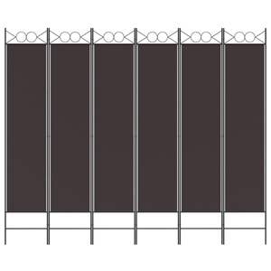 ฉากกั้นห้องผ้า 6 แผง สีน้ำตาล ขนาด 94.5"x78.7" พร้อมฉากกั้น - Product Image 3