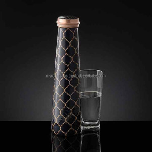 Bouteille d'eau en cuivre écologique à motif floral, laquée, pour les voyages, le camping, la consommation de liquides chauds ou froids - Product Image 3