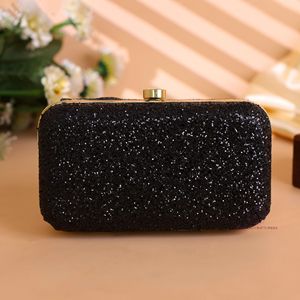 Nuevo Bolso Clutch Negro Texturizado, Elegante Bolso Clutch Rígido Texturizado para Fiestas y Bodas, Bolso de Mano para Mujer con Cierre de Cristal - Product Image 3