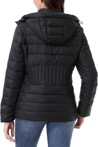 Custom Logo <b>Women</b> <b>Lightweight</b> <b>Waterproof</b> Short Puffer <b>Jacket</b> Thickened Insulated Quilted Winter Detachable Hoodie - Product Image 5