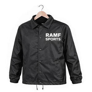 Chaqueta Impermeable de Nailon Ligera y Transpirable con Cierre de Botones Grandes, Personalizable con Logotipo, Chaqueta Deportiva Negra Lisa - Product Image 6