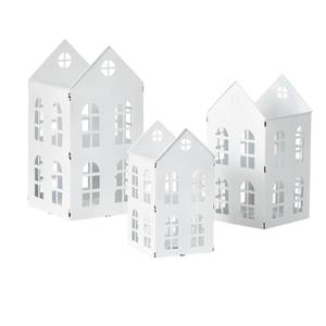 Wholesale Galvanized Metal Church Shaped <b>Christmas</b> Candle Holder Vintage <b>Christmas</b> Village House <b>Tea</b> <b>Light</b> Lantern Home Decor - Product Image 5