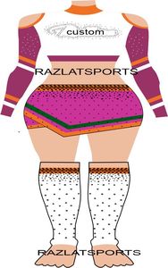 Costume de danse de cheerleading pour adulte, imprimé, avec strass scintillants, uniformes de cheerleading, patchwork métallique, robe de cheerleading à manches longues, jupe - Product Image 5