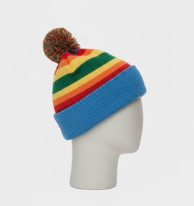 Bonnet tricoté d'hiver de haute qualité, style pêcheur, avec logo personnalisé, motif jacquard à lettres et points, collection 2026 - Product Image 3