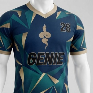 ชุดฟุตบอลชาย Genie แบบพิมพ์ลาย Sublimation ผ้าโพลีเอสเตอร์ ระบายอากาศได้ดี ชุดทีมผู้ใหญ่ เบอร์ 28 พร้อมจำหน่าย - Product Image 2