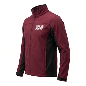 Chaqueta Deportiva Multifuncional con Paneles Laterales en Negro y Marrón, Resistente a la Intemperie, con Protección Térmica, Cuello Alto y Cremallera Completa - Product Image 3