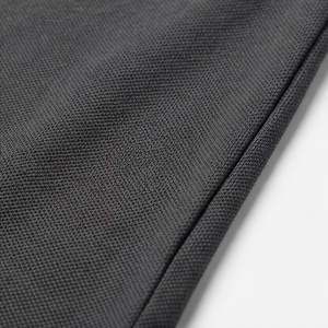 Polo en coton Oxford à manches courtes pour homme, noir, logo brodé, décontracté, respirant, coupe classique, design uni - Product Image 5