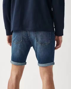 กางเกงยีนส์ขาสั้นผู้ชาย ระบายอากาศได้ดี ทรงตรง เอวกลาง ลำลอง แฟชั่นฤดูใบไม้ร่วง - Product Image 2