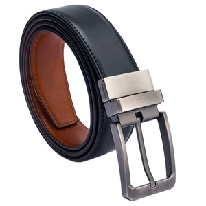 เข็มขัดหนังวัวแท้ลำลองสำหรับผู้ชาย RAHRAJ ENTERPRISES หัวเข็มขัดโลหะผสมรูปหัวกะโหลก ปรับได้ กว้าง 3.5 ซม. ยาว 110 ซม. ทนทาน แข็งแรง - Product Image 1