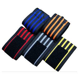 GHANI GROUP Bandes de Genou Élastiques Confort Avancé Robustes Antidérapantes à Motif Rayé Tissu Respirant Fermeture Auto-agrippante Réglable - Product Image 5