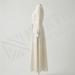 Moda Modesta para Mujeres, Ropa Tradicional Musulmana, Vestido Abaya, Bufanda Personalizada para Damas, Prenda Islámica de Lino, Estilo Cerrado y Abierto - Product Image 3