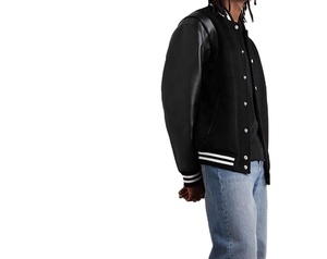 2025 Wool Satin Varsity <b>Jackets</b> Customizable High Quality Streetwear Hooded Light Embroidery Customizable Logo Winter Letterman - Product Image 3