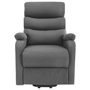 Poltrona per massaggio Power Lift in tessuto grigio chiaro - Product Image 3