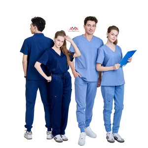 Uniforme Médico de Enfermería, Diseño de Mono, para Uso Hospitalario, Blanco, Algodón/Poliéster/Spandex, Detección de Agujas, Fábrica FMF - Product Image 2