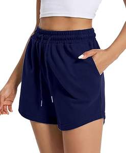 Shorts pour femmes, été, haute qualité, plage, coton uni, tissu éponge, doux, pour la baignade, shorts de détente pour femmes - Product Image 2
