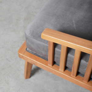 Sillón Reclinable Ergonómico de Primera Calidad con Acabado en Madera de Teca, Asiento de Tela Ecológica con Función de Masaje para Apartamento y Hogar - Product Image 4