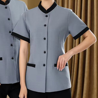 Ensembles d'uniformes personnalisés pour le personnel des hôtels, bars et restaurants, unisexes, pour le personnel d'entretien ménager, serveurs, manches longues/courtes, en spandex/polyester, uniforme de travail