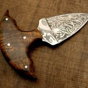 Wholesale Pizza <b>Cutter</b> Custom Made Damascus Steel Pizza <b>Cutter</b> Axe Damascus Steel Blank Blade For Pizza Slicer for <b>men</b> - Product Image 2