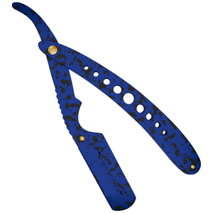 Navaja de Afeitar Profesional Plegable de Acero Inoxidable, Diseño Camuflaje Azul, Cuchilla de Barbería, Logotipo Personalizado, Proveedor Mayorista OEM ODM - Product Image 6