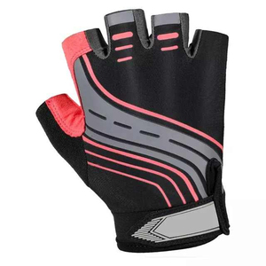 Stylish Half-Finger Unisex Racing Cycling Gloves Synthetic Leather Polyurethane Coated <b>Foam</b> <b>Padding</b> Non-Slip Grip Hook Loop - Product Image 5