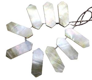 Qualité géniale 9 pièces brin perle naturelle coquille fantaisie forme blanche brut fabrication de bijoux faits à la main perles - Product Image 1